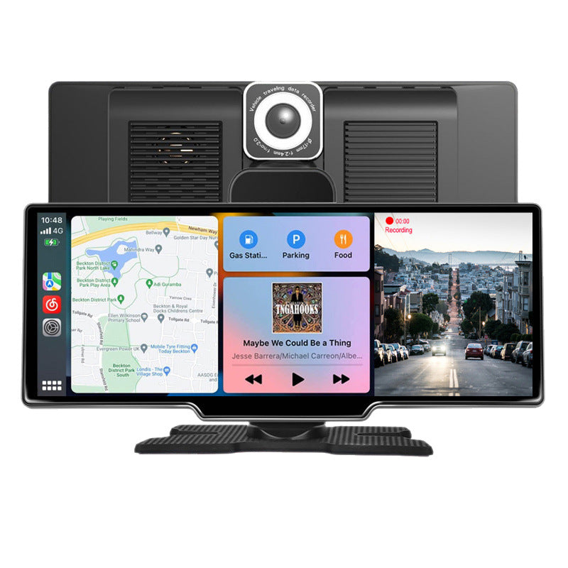 In-car Smart Screen With Wireless Front-and-rear Dual Dash Cameras