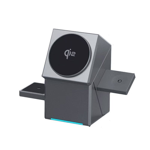 3-in-1 Magnetische Ladestation – rotierender Design-Würfel